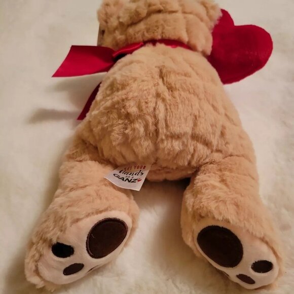 Ganz Get Your Hands On A Ganz Plush Bear Beary Sweet Teddy 12" Red Heart - Picture 2 of 6